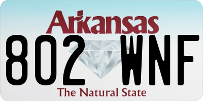 AR license plate 802WNF