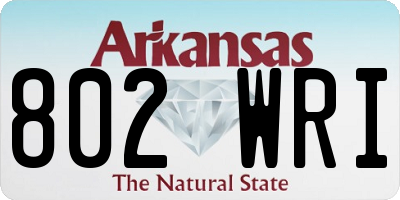 AR license plate 802WRI