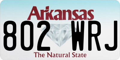 AR license plate 802WRJ