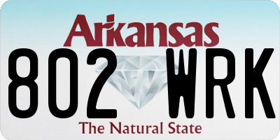 AR license plate 802WRK