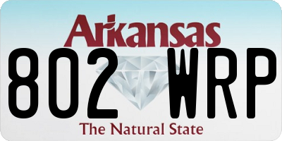 AR license plate 802WRP