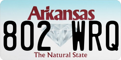 AR license plate 802WRQ