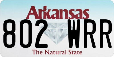 AR license plate 802WRR