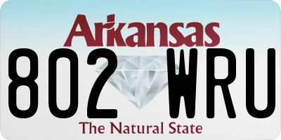 AR license plate 802WRU