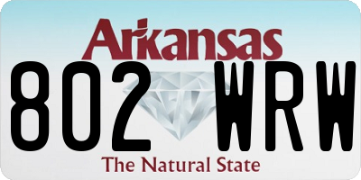 AR license plate 802WRW