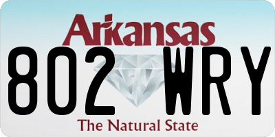 AR license plate 802WRY
