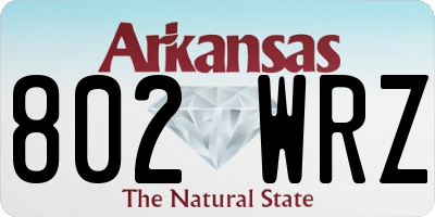 AR license plate 802WRZ