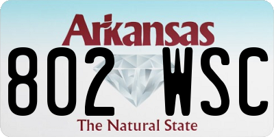 AR license plate 802WSC