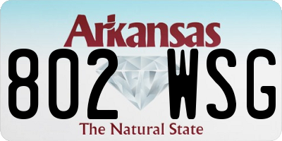 AR license plate 802WSG