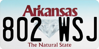 AR license plate 802WSJ