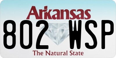 AR license plate 802WSP