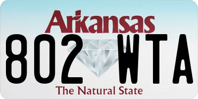 AR license plate 802WTA