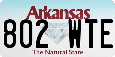 AR license plate 802WTE