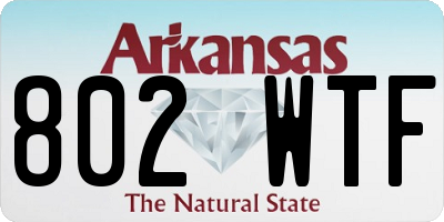 AR license plate 802WTF