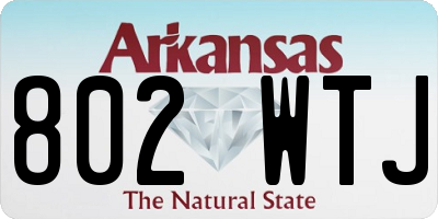 AR license plate 802WTJ