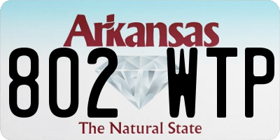 AR license plate 802WTP