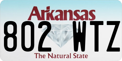 AR license plate 802WTZ