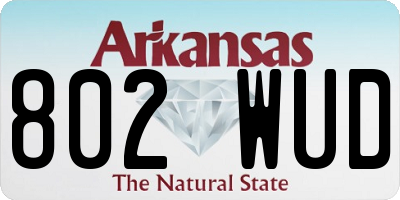 AR license plate 802WUD