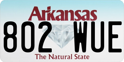 AR license plate 802WUE