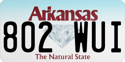 AR license plate 802WUI