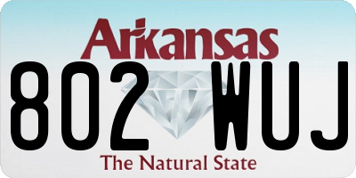 AR license plate 802WUJ