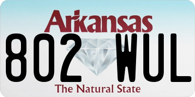 AR license plate 802WUL