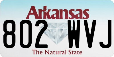 AR license plate 802WVJ