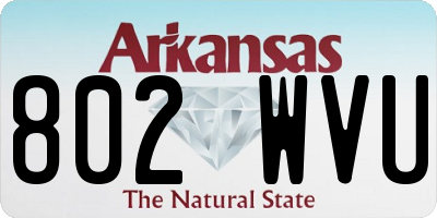 AR license plate 802WVU