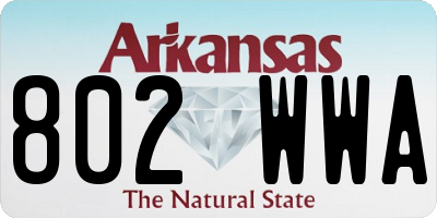 AR license plate 802WWA