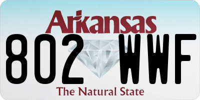 AR license plate 802WWF