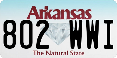 AR license plate 802WWI