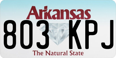 AR license plate 803KPJ