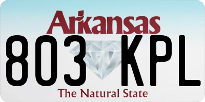 AR license plate 803KPL