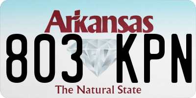 AR license plate 803KPN