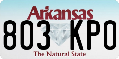 AR license plate 803KPO