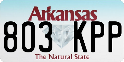 AR license plate 803KPP