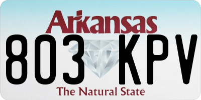 AR license plate 803KPV