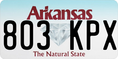 AR license plate 803KPX