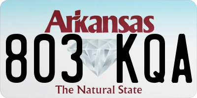 AR license plate 803KQA