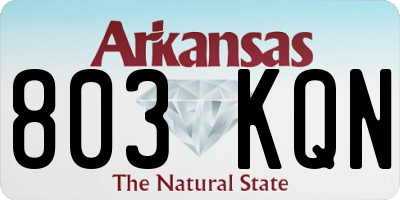 AR license plate 803KQN