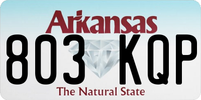 AR license plate 803KQP
