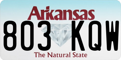 AR license plate 803KQW