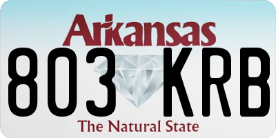 AR license plate 803KRB