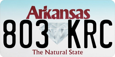 AR license plate 803KRC