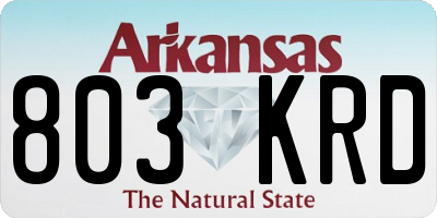 AR license plate 803KRD