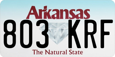 AR license plate 803KRF