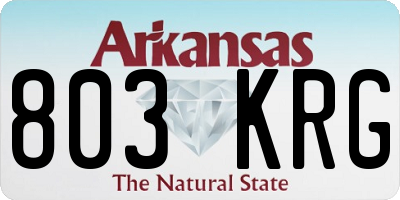 AR license plate 803KRG