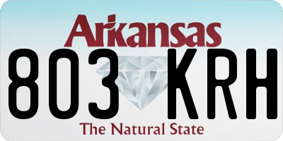 AR license plate 803KRH