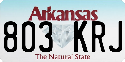 AR license plate 803KRJ