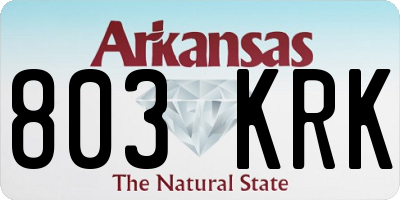 AR license plate 803KRK